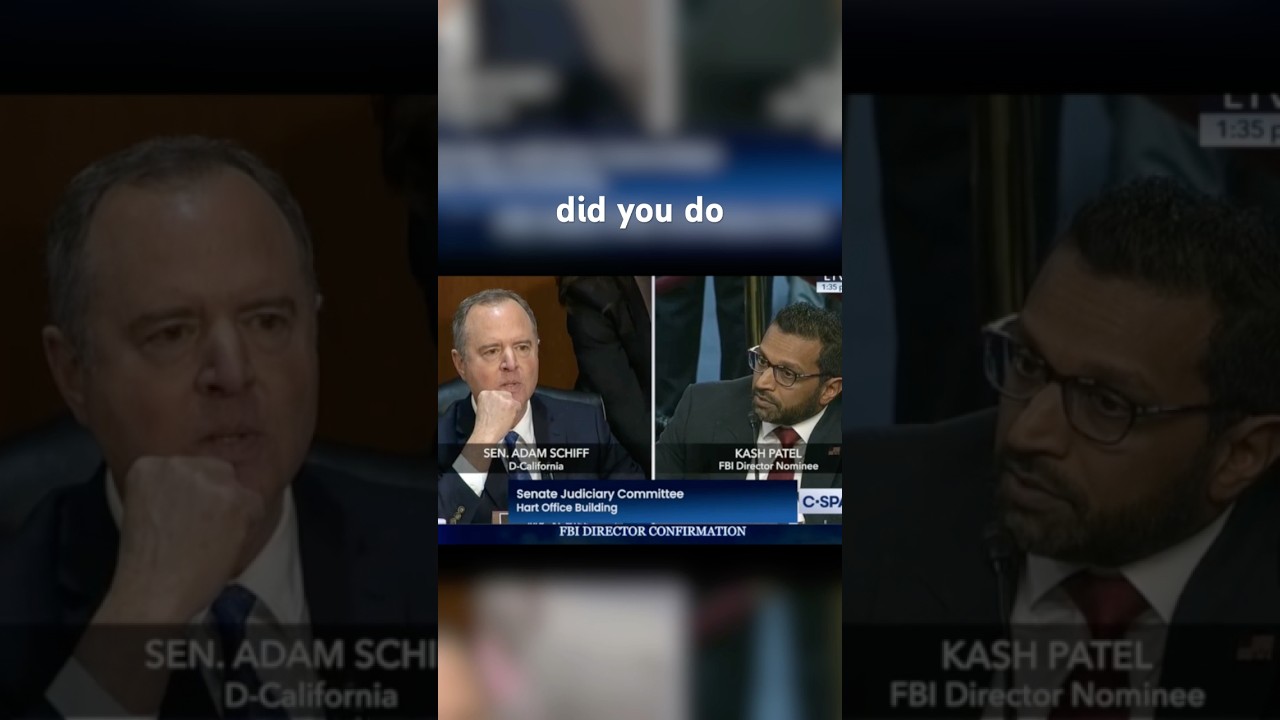 California Sen. Adam Schiff grills FBI nominee Kash Patel