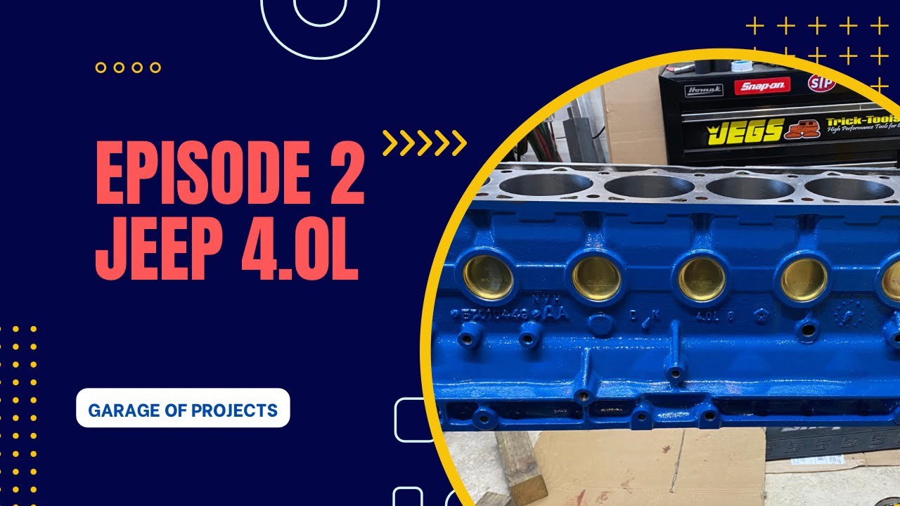 Jeep 4.0L Engine Rebuild. Freeze Plugs and Cam Bearings.