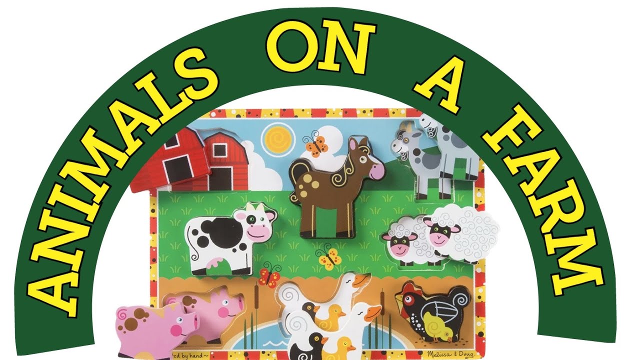 Learn Farm Animals | Farm Puzzle Activity for Kids by Melissa & Doug | Educational Toddlers Video