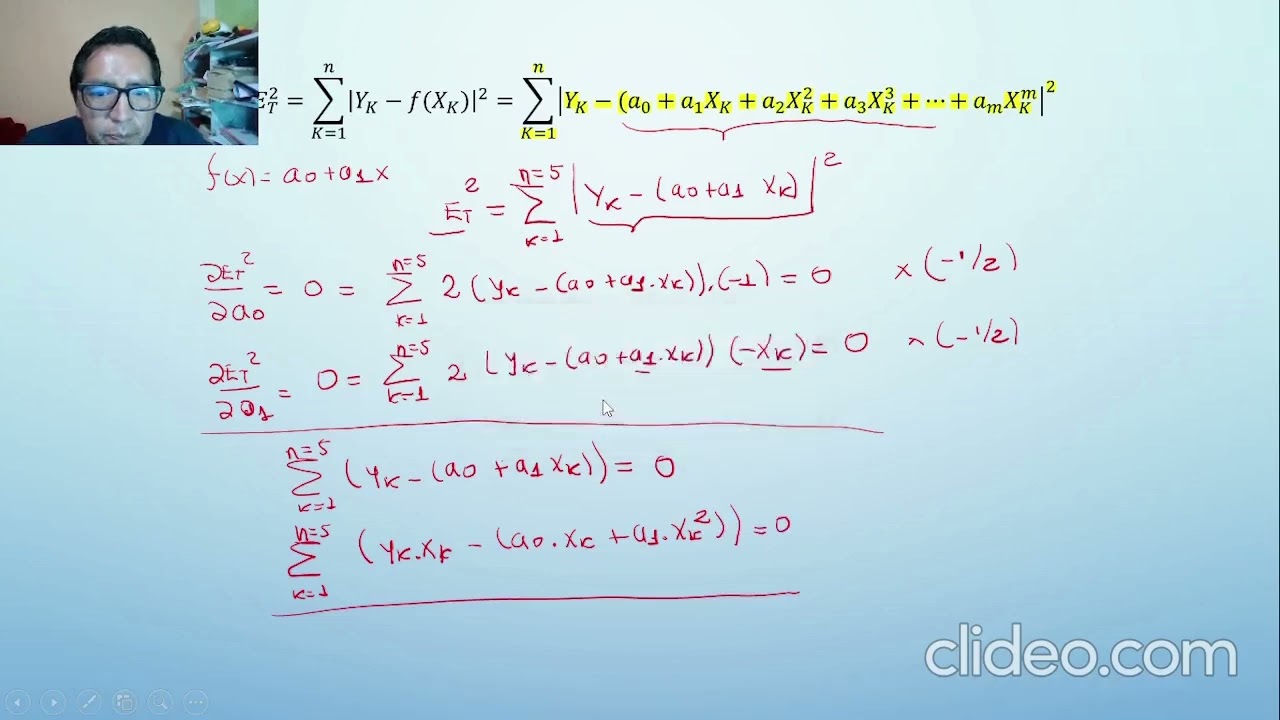 INTERPOLACION Y REGRESION POLINOMICA-METODOS NUMERICOS CLASE 7