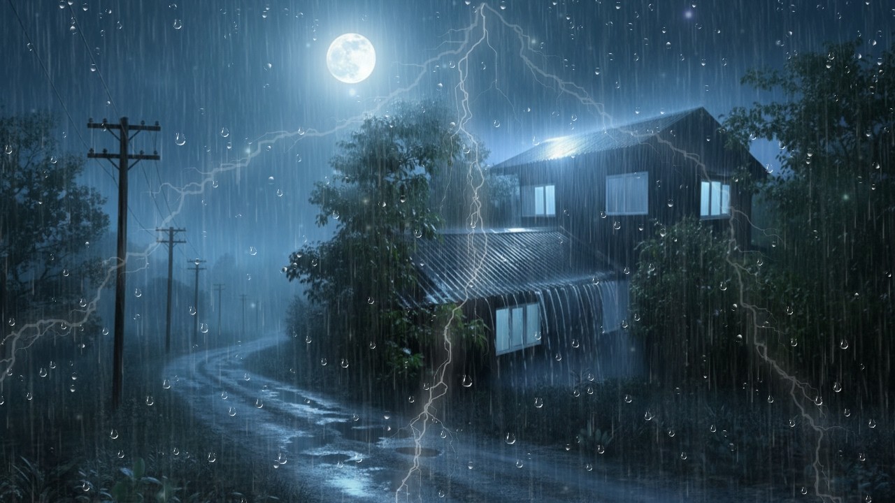 Peaceful Night Rainfall 🌙 | Relax, Focus & Sleep