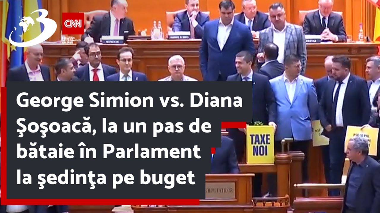 George Simion vs. Diana Şoşoacă, la un pas de bătaie în Parlament la şedinţa pe buget