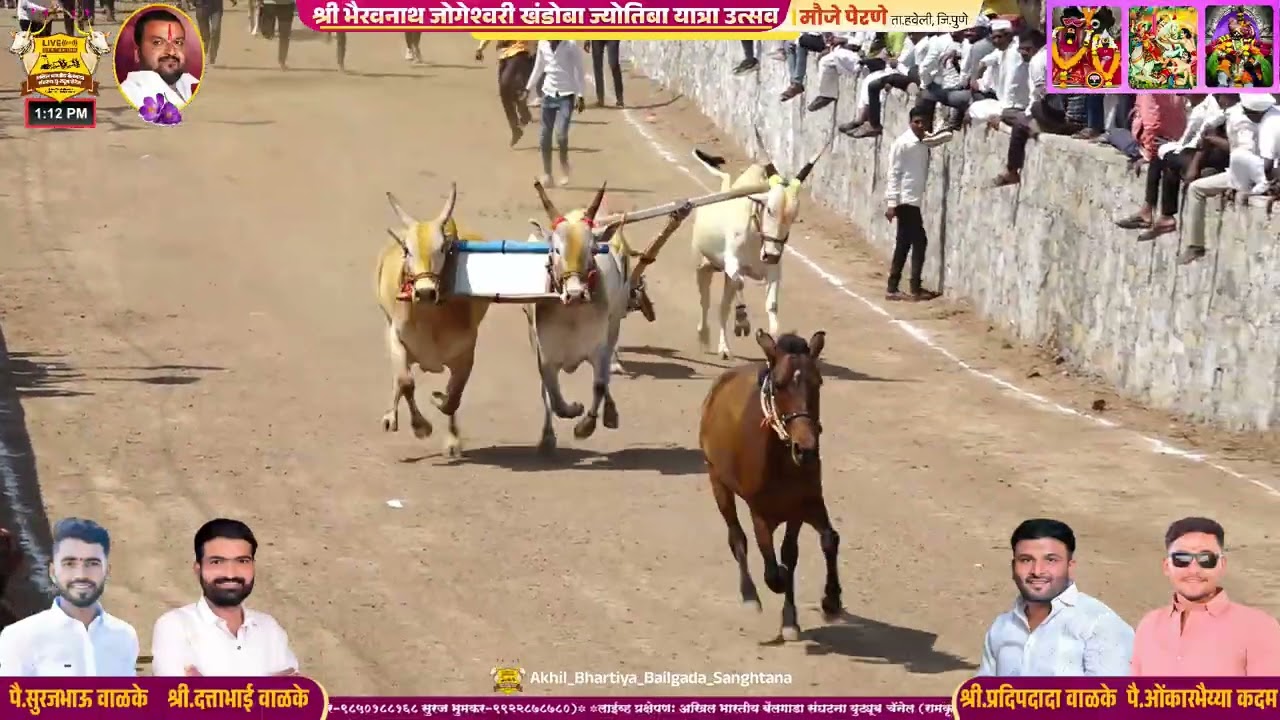 पेरणे २०२६ पहिला दिवस तेजसशेठ बापुसाहेब सातव-योगेशशेठ जालिंदर भंडारे ११.४२ मिली