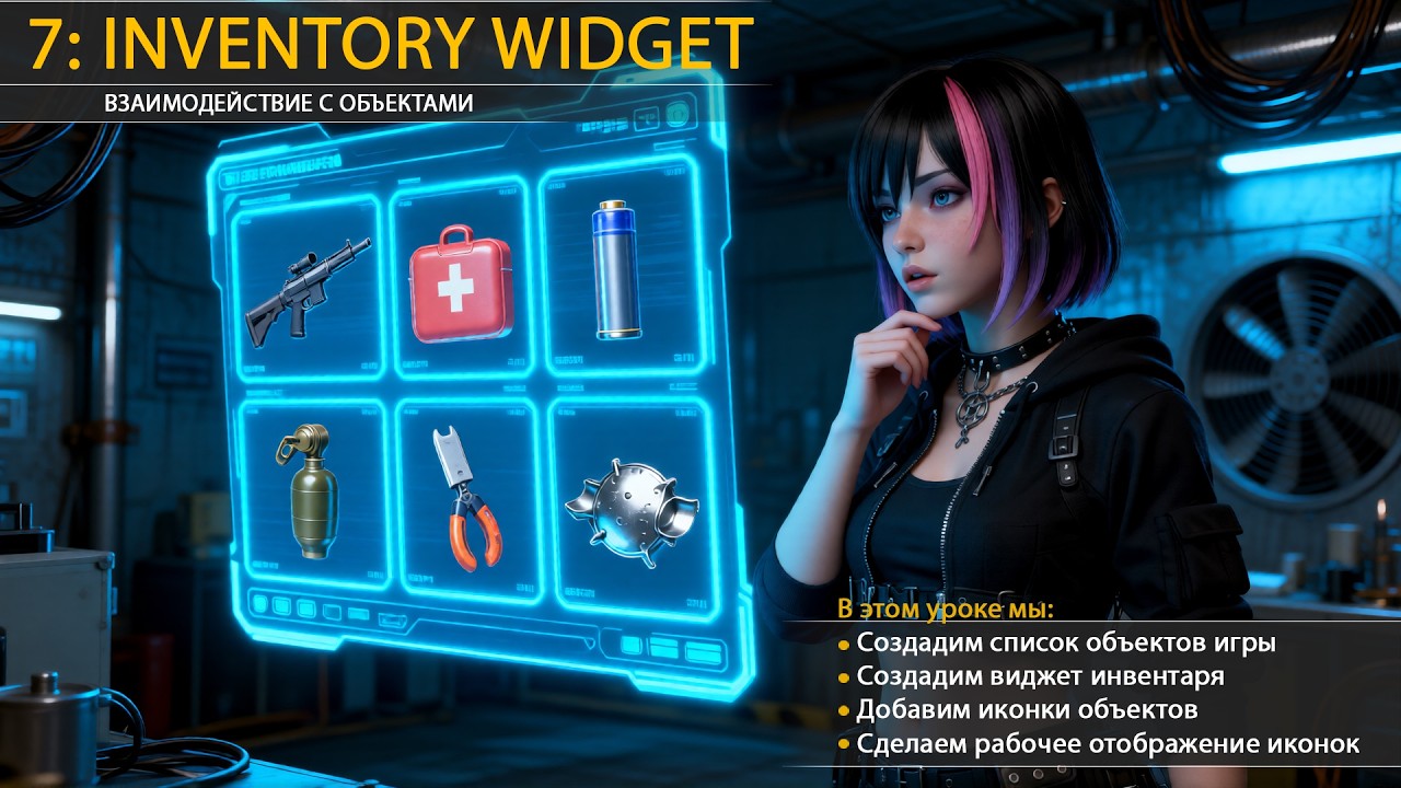 UE5 7: Inventory Widget (иконки предметов)