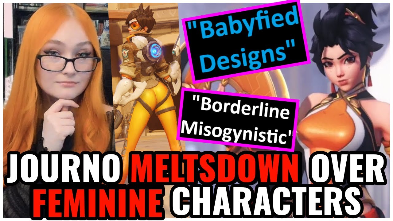 Journo MELTSDOWN Over Feminine Characters 🤢 SCREETCHES About Misogyny & Babyified Overwatch Designs