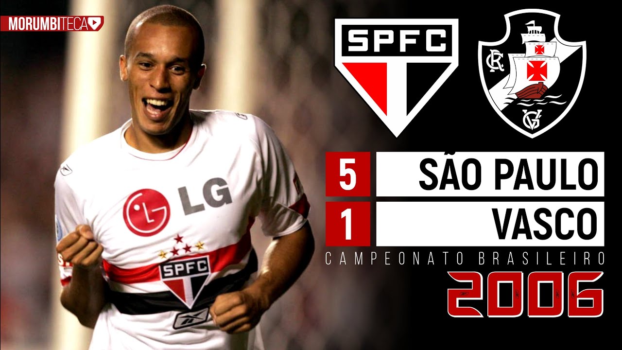 São Paulo 5x1 Vasco - 2006 - 1º GOL DE MIRANDA, ROGÉRIO MARCANDO DE FALTA E MAIS UMA GOLEADA!