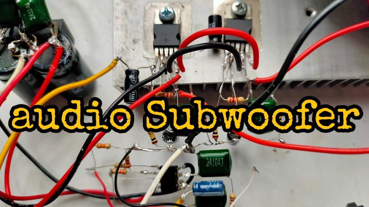 Audio amplifier Subwoofer using tda2030a doble ic which 4558d ic low pass filter (tagalog)