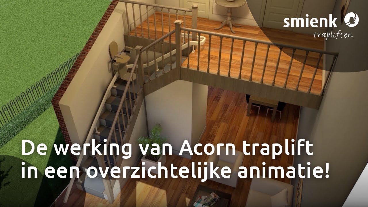 Acorn Traplift Animatie - Smienk Trapliften