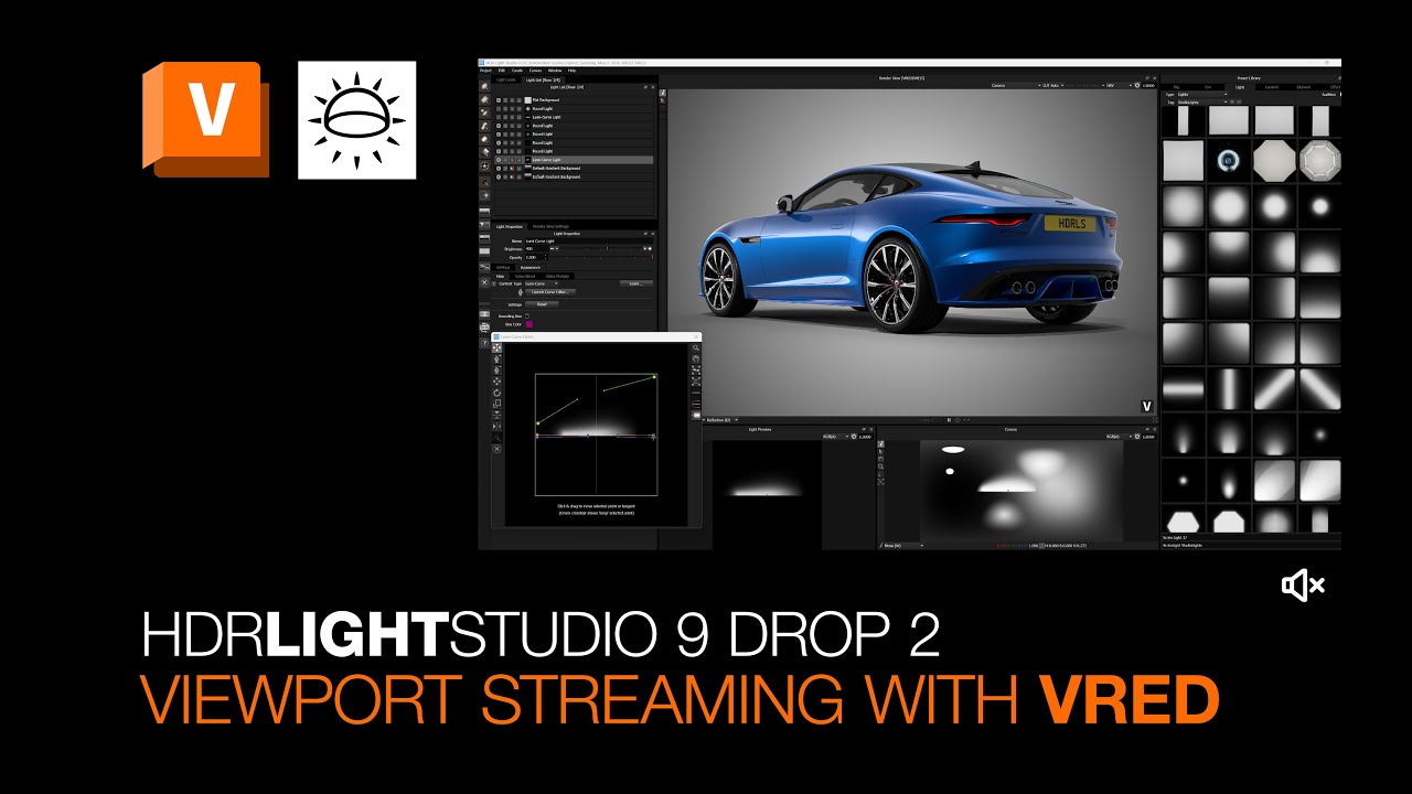 VRED Streamed Viewport + HDR Light Studio 9 Drop 2 | Direct Interactive Lighting in VRED