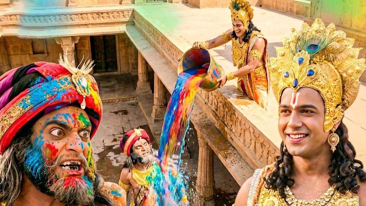 शकुनी की चाल पड़ी खुद पर भारी वासुदेव ने डाले गुलाल। | Suryaputra Karn | #holi #spesal #episode