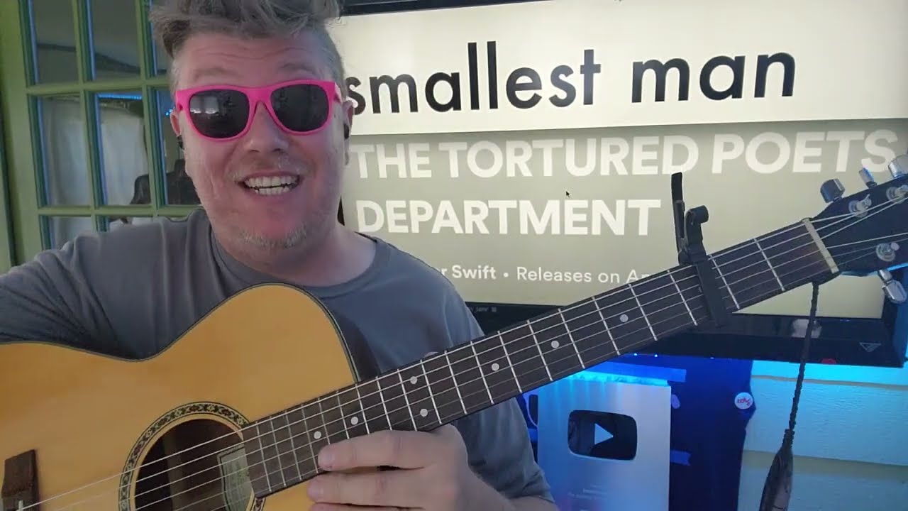 THE SMALLEST MAN WHO EVER LIVED - Taylor Swift #ttpd Guitar Tutorial (Beginner Lesson!)