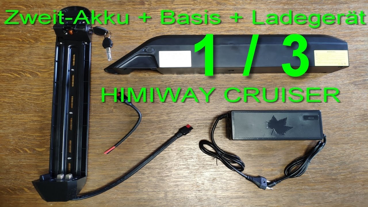 Zweit- Akku + Basis + Ladegerät für Himiway Cruiser All Terrain ca. 35% günstiger Teil 1/3