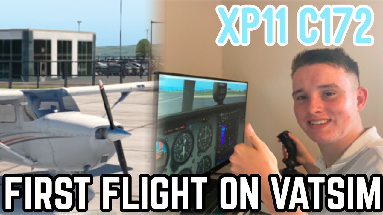 X-Plane 11 VATSIM | First Vatsim Flight - VFR Circuit At Bristol | Cessna 172