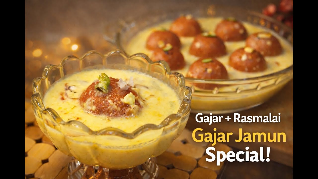 Gajar Gulab Jamun Rasmalai | Gajar Ki Rasmalai Recipe | Winter Special Carrot Dessert | Gajar Recipe