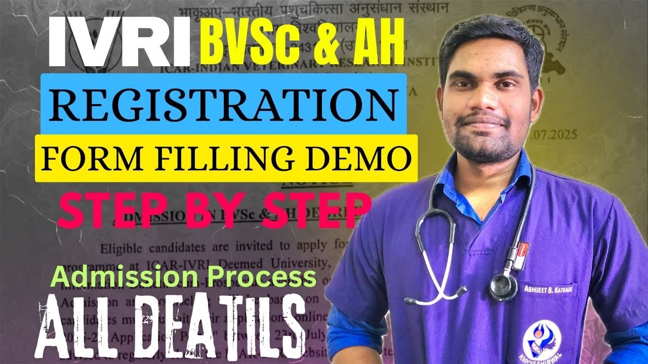 IVRI BVSc Admission Form Filling Demo | Step-by-Step Guide (First on YouTube!) | IVRI Registration 🔥