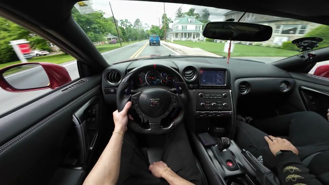 R35 GTR Backroads driving Loud Exhaust Dji action 4 POV