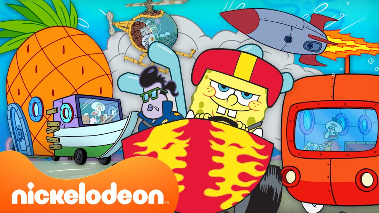 سبونج بوب | كل سيارة وشاحنة ودبابة ومركبة على الإطلاق 🚗 | Nickelodeon Arabia
