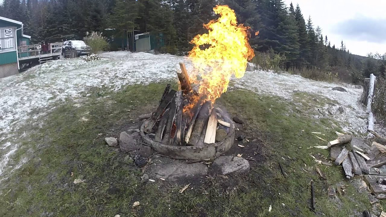 Camping Propane Tank Throw in a Fire