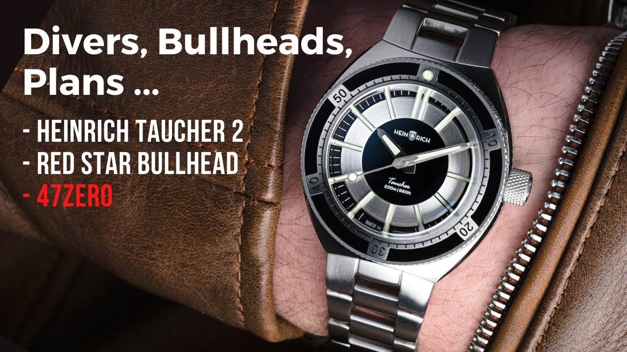 Heinrich Taucher 2 Prototype & Red Star Bullhead Chronograph. Watch Review.