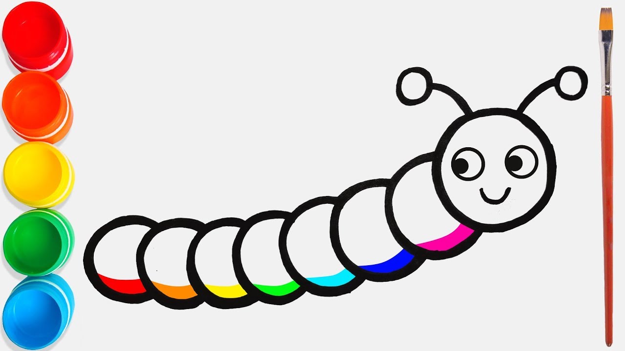 Chenille Dessin et Coloriage pour les Enfants #8 | Comptines Et Chansons | &Agrave; B&eacute;b&eacute; Chanson