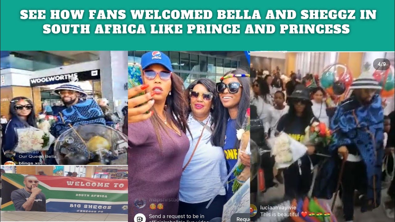 OMG 😳 SEE HOW SHEGGZ AND BELLA WERE WELCOME IN SOUTH AFRICA LIKE PRINCE AND PRINCESS.