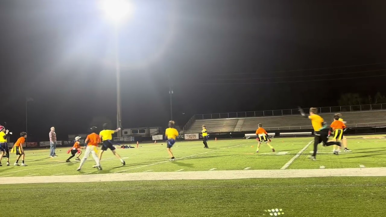 Under the Lights Flag Football Steelers win 38-19