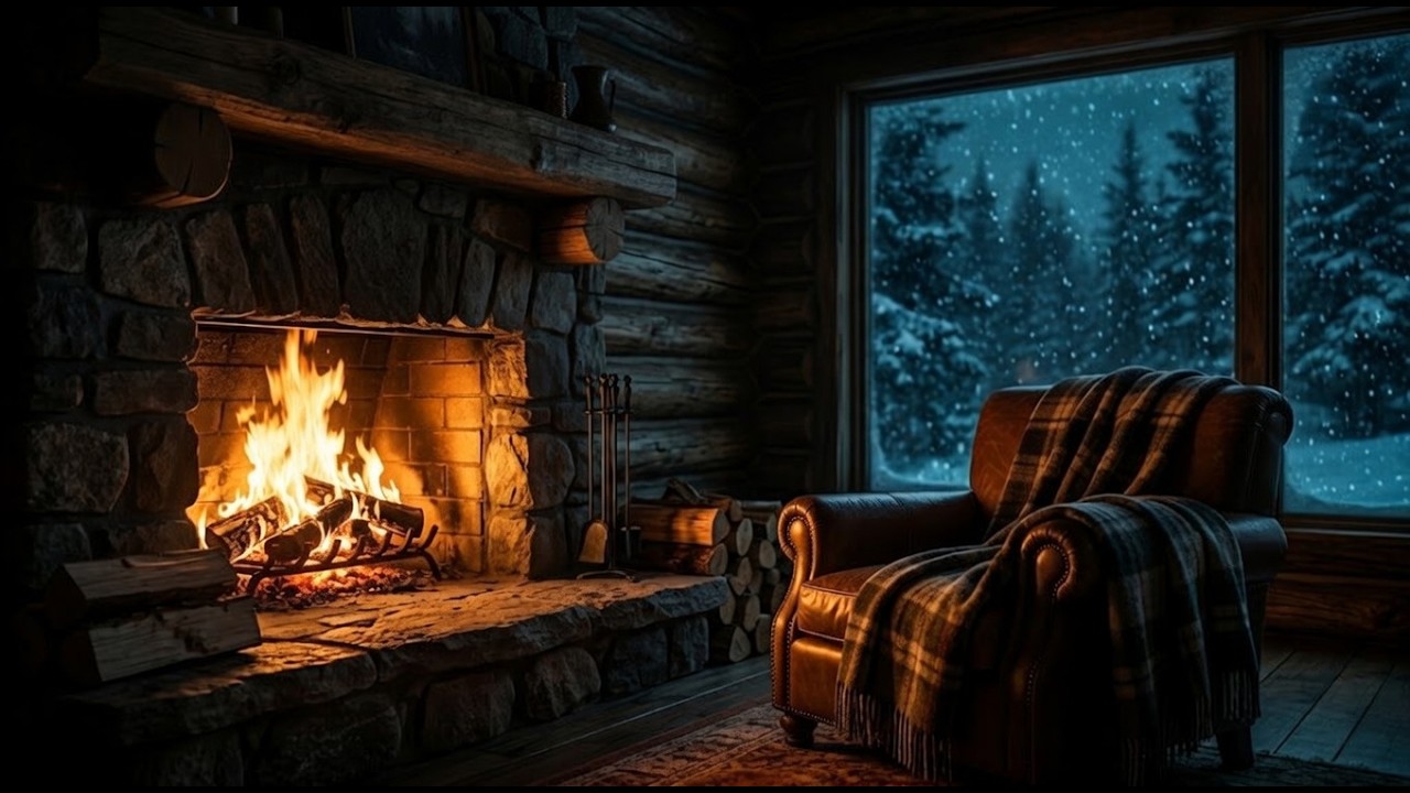 8 Hours Crackling Fireplace | Cozy Cabin Ambience for Deep Sleep & Relaxation