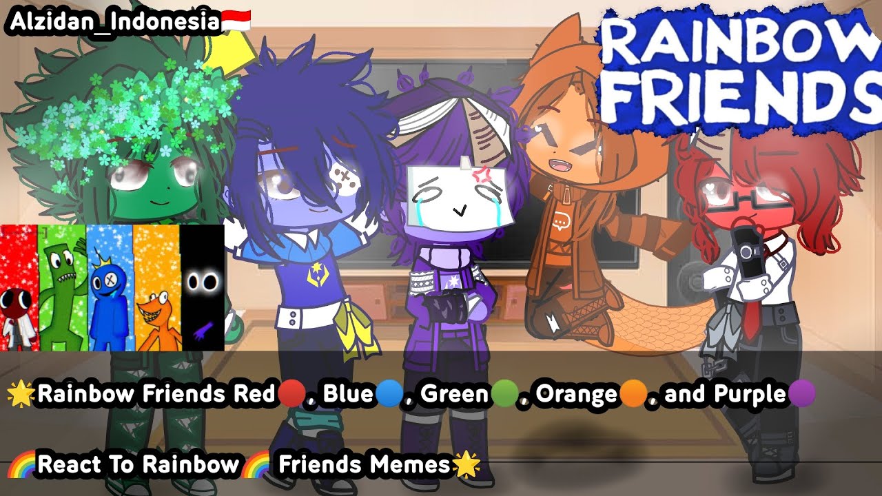 Rainbow Friends Red, Blue, Green, Orange & Purple React To... - ✮