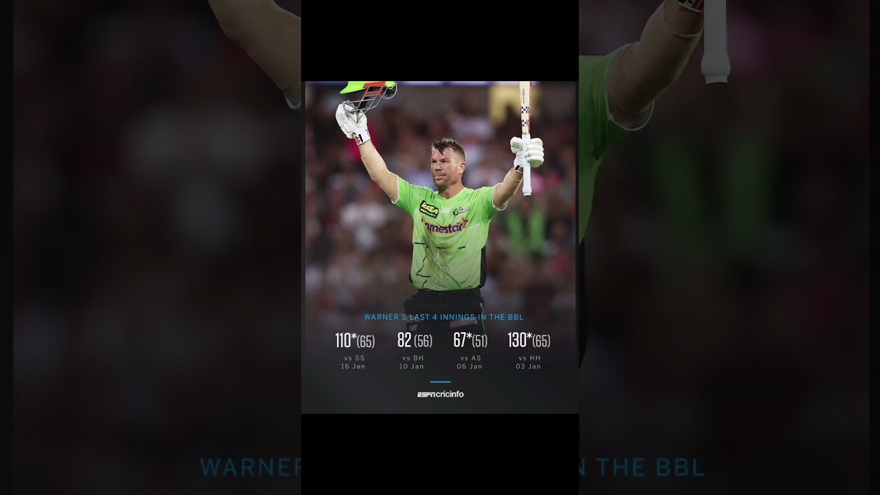 Warner’s Outstanding BBL 2025–26 Season
