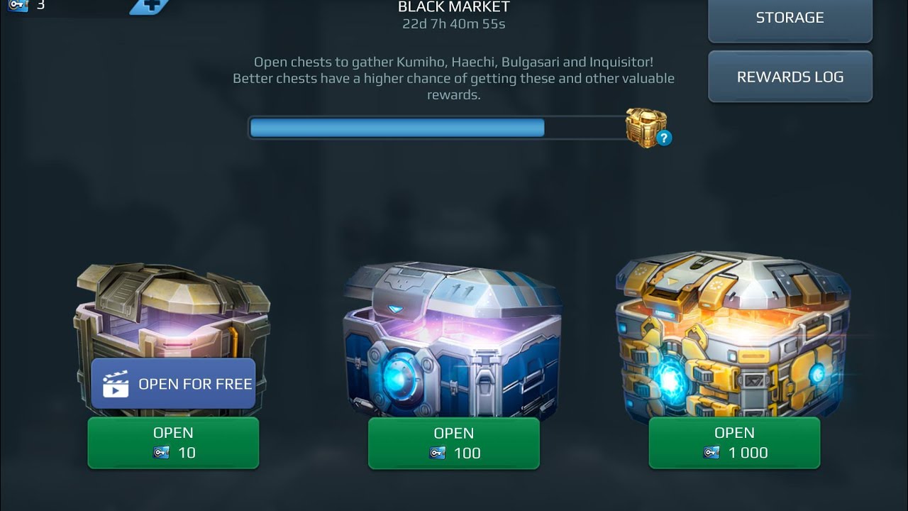 [WR] 9k Black Market Keys Opening in War Robots 