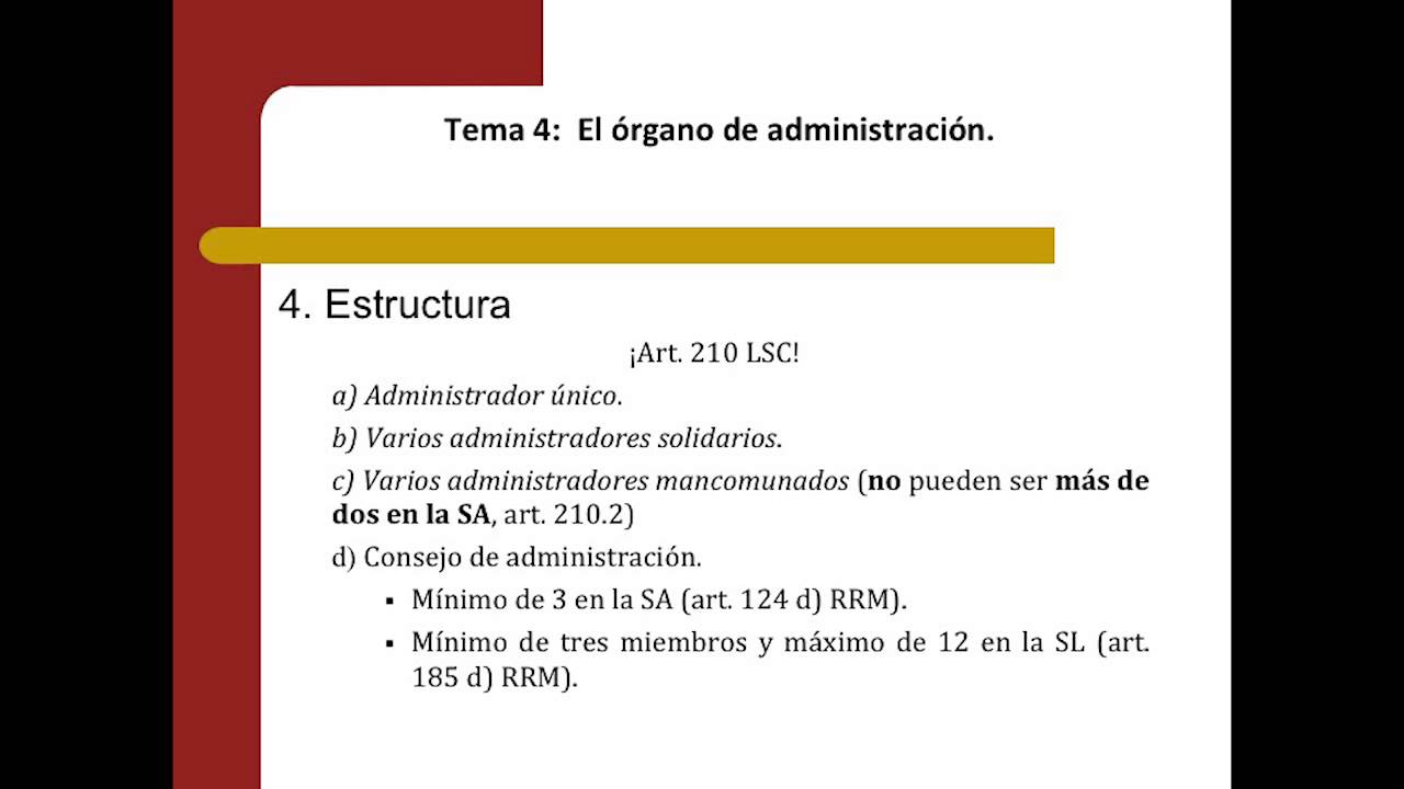Lec006 Tema 4: Órgano de Administración de las Sociedades de Capìtal (II) (umh1425sp 2015-16)