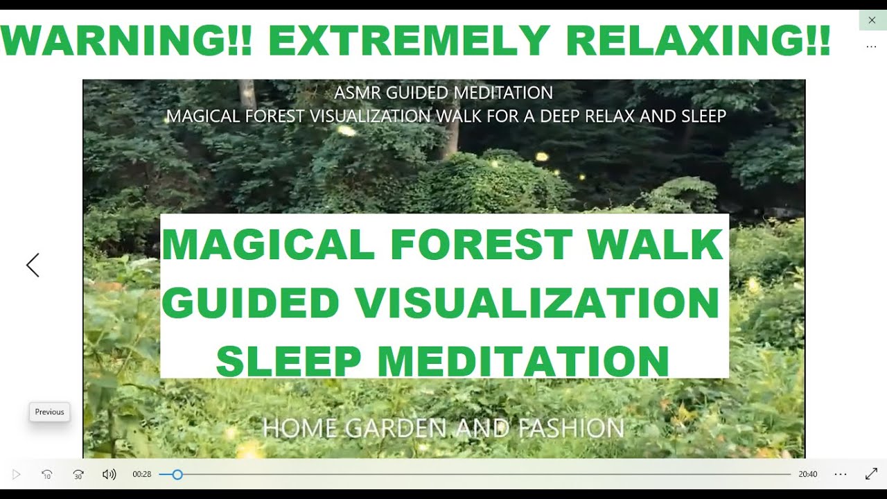 WARNING VERY  RELAXING! GUIDED MEDITATION MAGICAL FOREST VISUALIZATION WALK |HOME GARDEN AND FASHION