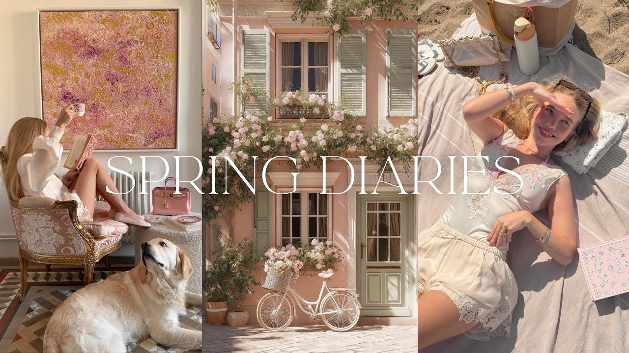Spring Diaries 🌸 Slow Days in Barcelona, Spring Outfits, Beach Days & Park Walks with the Dogs