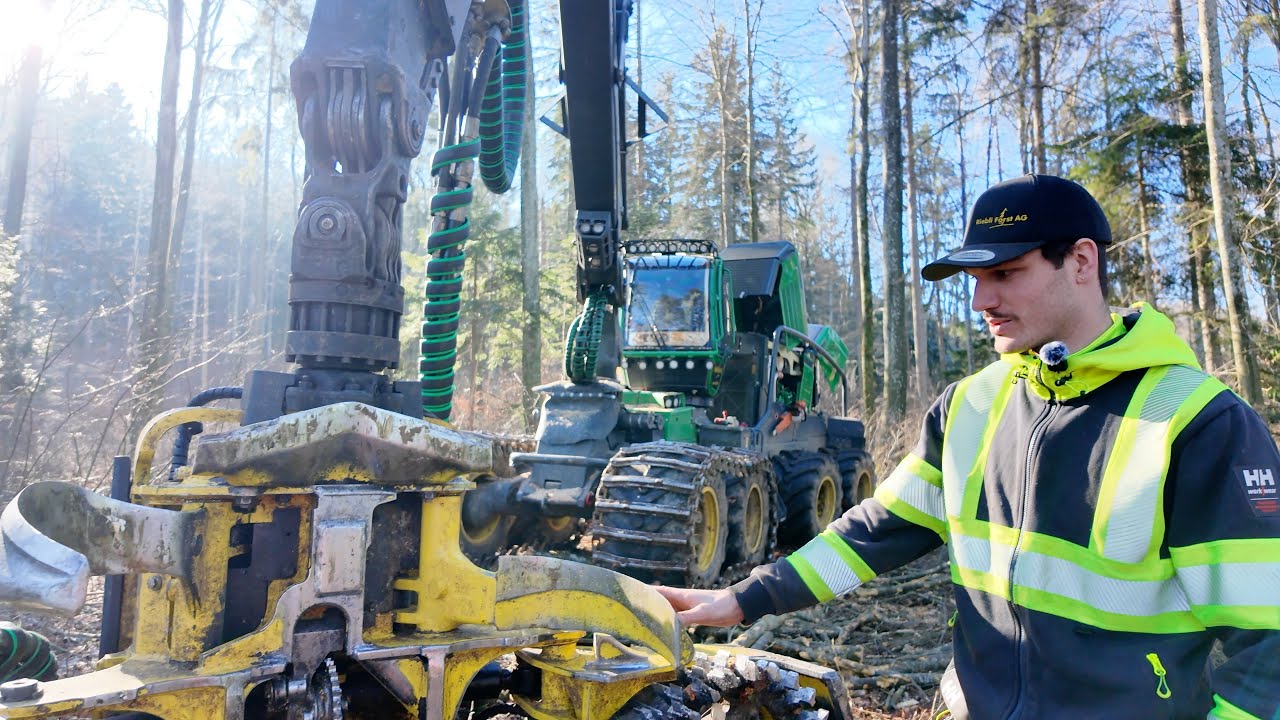 Riebli Forst AG mit Vollernter John Deere 1270G im Einsatz 🇨🇭🪵🪓