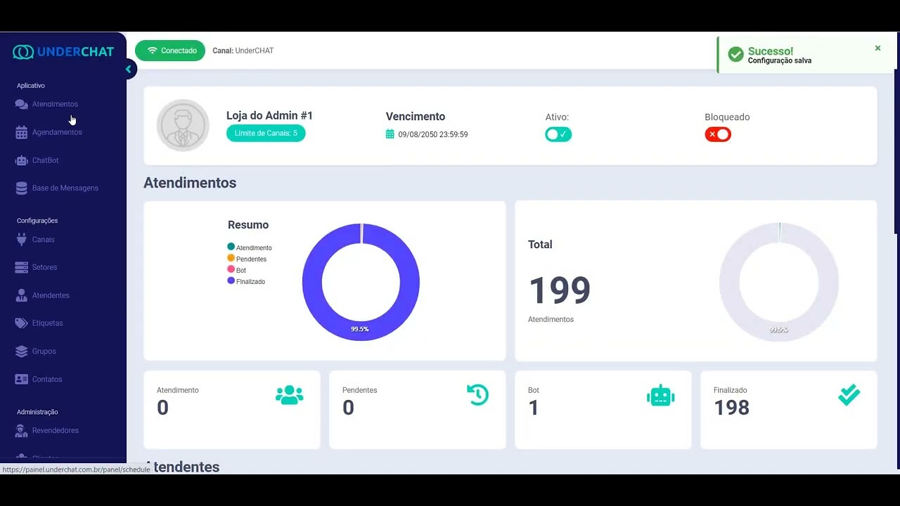 Multi Atendimento WhatsApp - UnderChat - Atendimento Novo Layout.