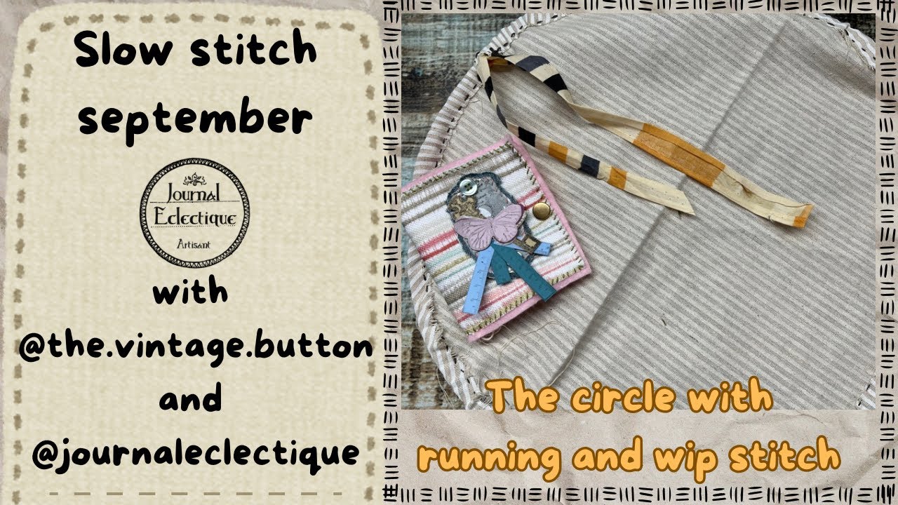 SLOW STITCH SATURDAY YOYO BAG FOR SEPTEMBER WITH LINDSEY @The.Vintage.Button 