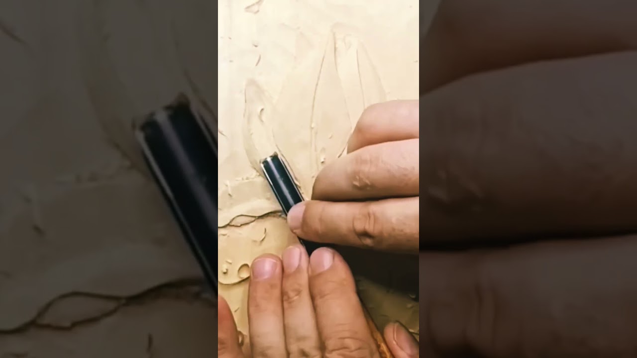 El Yapımı &Ccedil;i&ccedil;ek Motifi Ahşap Oyma | Sadece İskarpelayla!