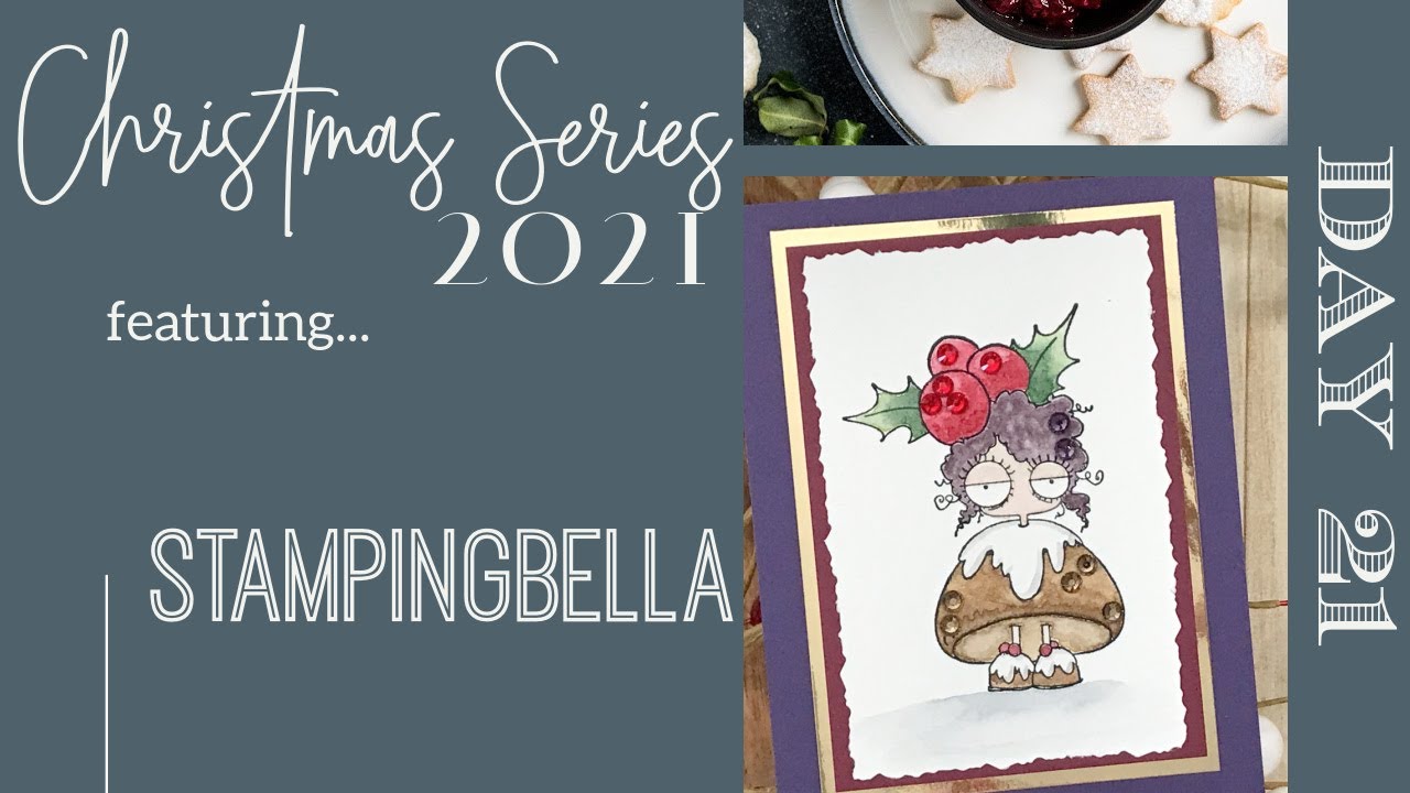 Christmas Series 2021 - Day 21 | Stampingbella | Mini Christmas Pudding Oddball | Watercolor!