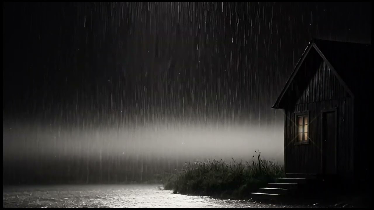 Fall Asleep in 5 Minutes 🌧️ Night Rain by the River with Relaxing Piano  Deep Sleep ASMR