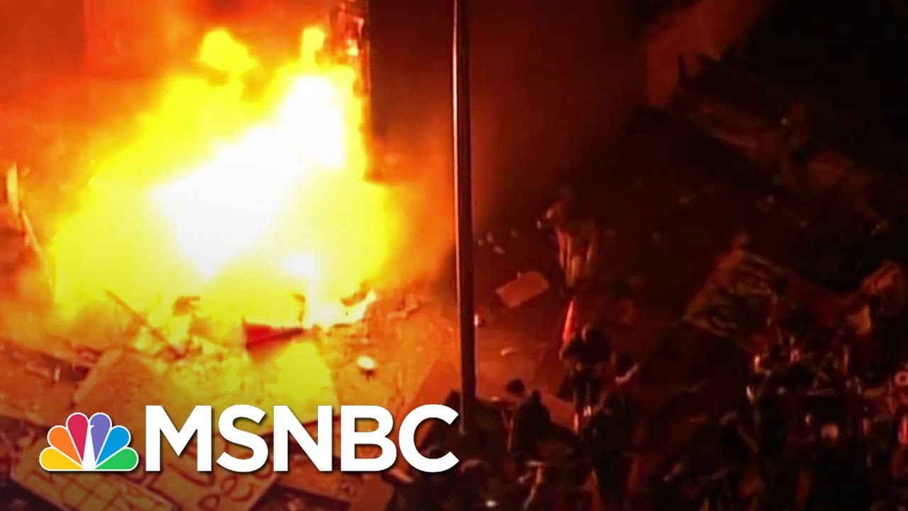 Minneapolis Police Station On Fire Amid Protest Of George Floyd's Killing | The 11th Hour | MSNBC