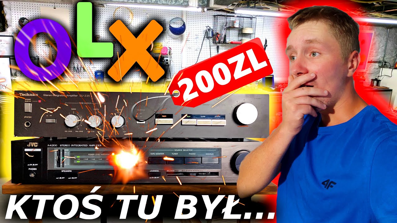 FOLIA ALUMIONIOWA ZAMIAST BEZPIECZNIKA ? | USZKODZONE WZMAKI Z OLX #2 | TECHNICS SU-Z25, JVC A-K200