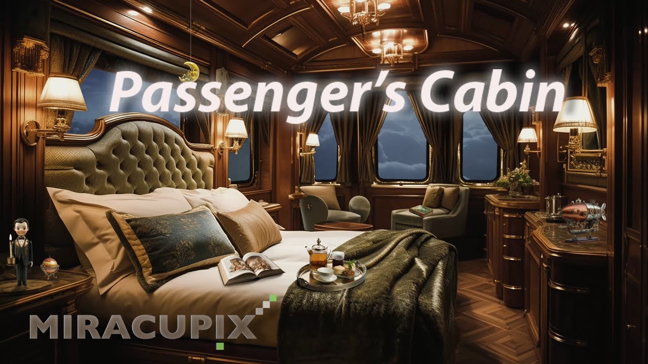 Passenger’s Cabin – Steampunk Airship Journey | Propellers & White Noise