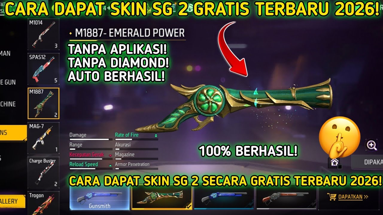 CARA MENDAPATKAN SKIN SG 2 SECARA GRATIS TERBARU 2026 | CARA DAPAT SKIN SG 2 GRATIS‼️