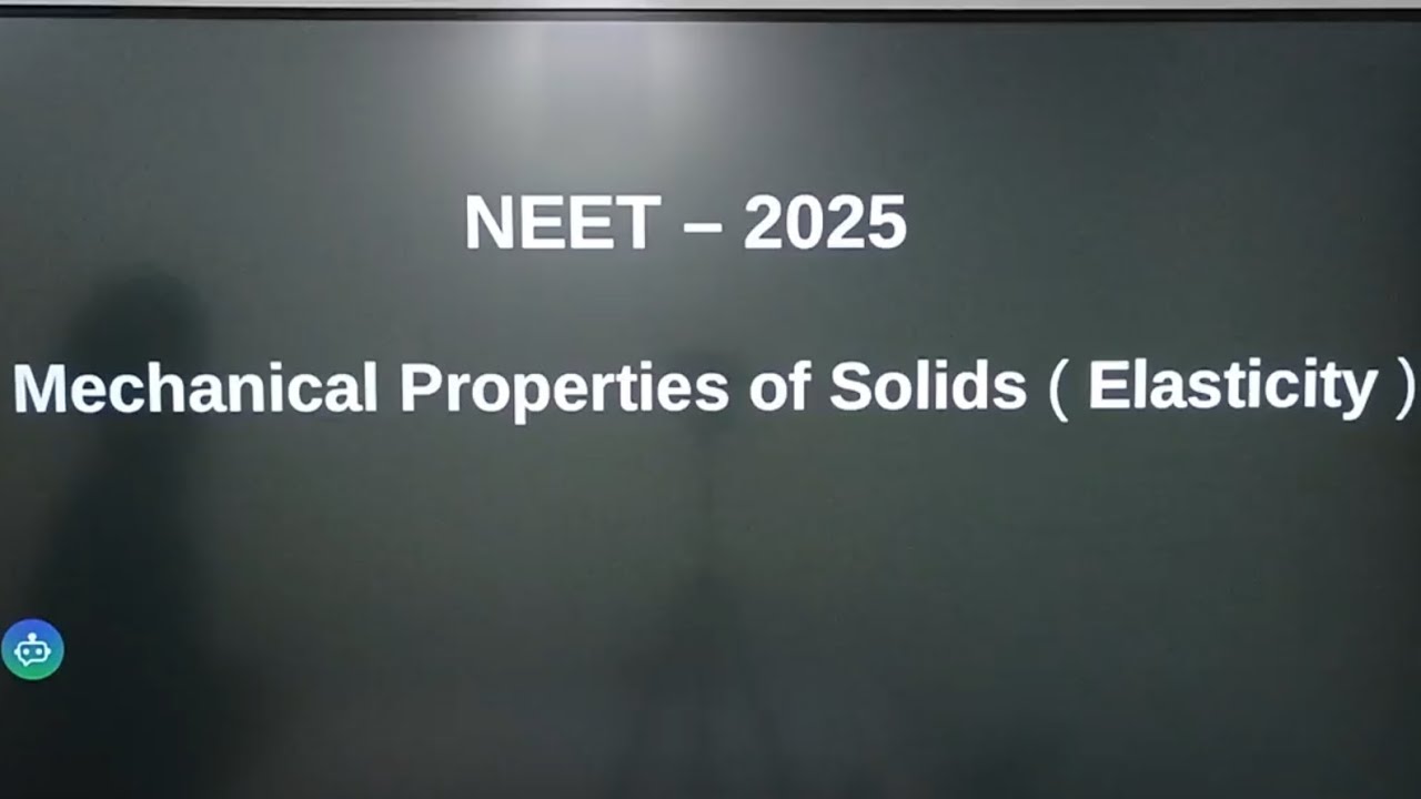 Elasticity - L1 (Revision) - NEET