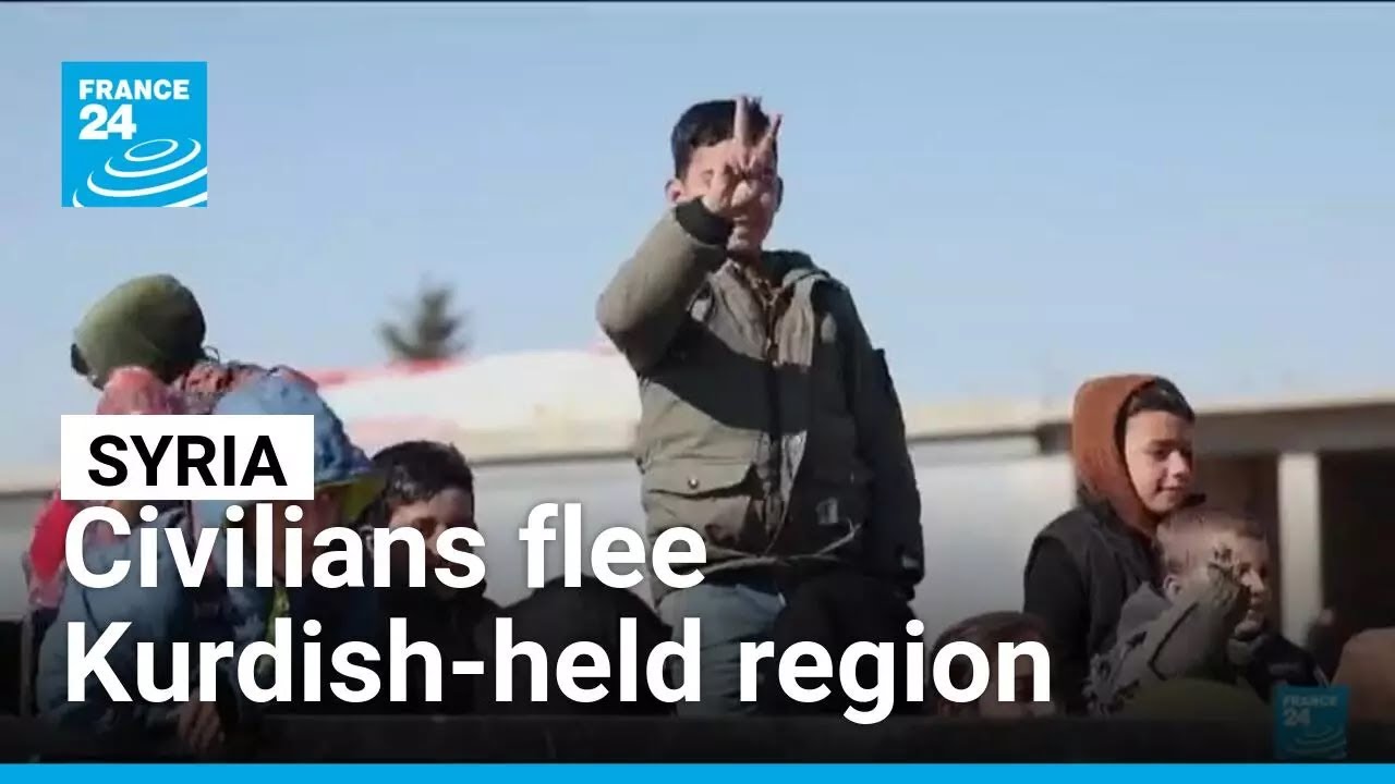 Civilians flee Kurdish-held&nbsp;region&nbsp;in northern&nbsp;Syria ahead of army deadline &bull; FRANCE 24 English
