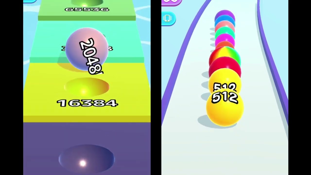 ball run 2048 ball run Infinity Ball Run 2048 vs Ball Run Infinity UPDATED all levels gameplay