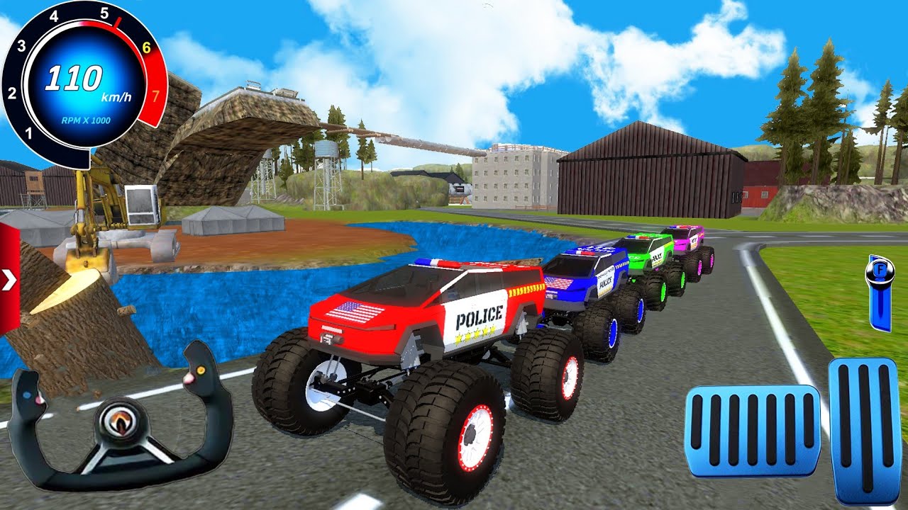 Impossible Police Cars Racing Offroad 3D -Car Extreme Mega Ramp Driving - Android /IOS GamePlay #1