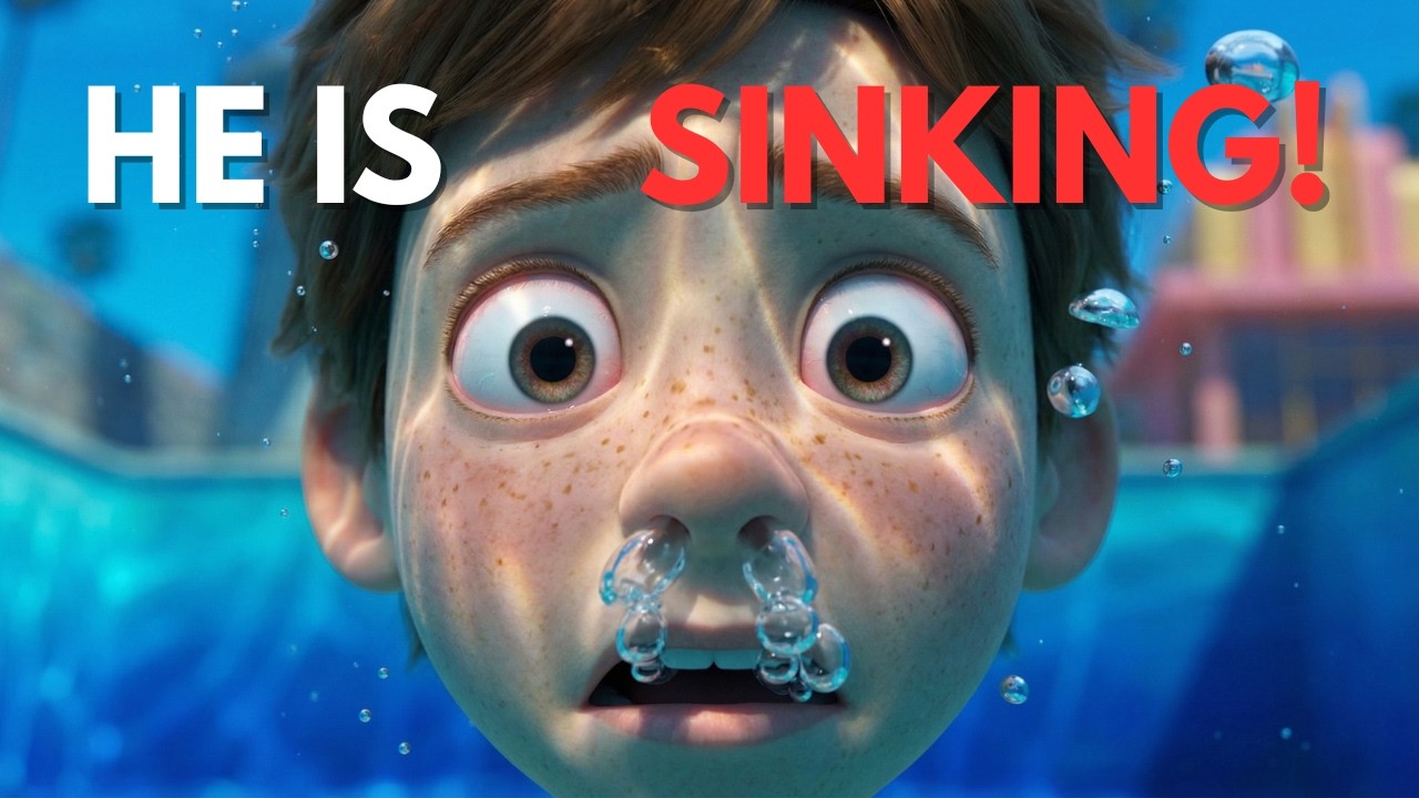 TOM IS SINKING! 😱 He Took Off His Floaties | Pool Safety Story