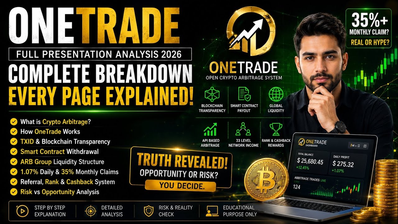 OneTrade Full Presentation Analysis 2026 | Crypto Arbitrage Reality Explained