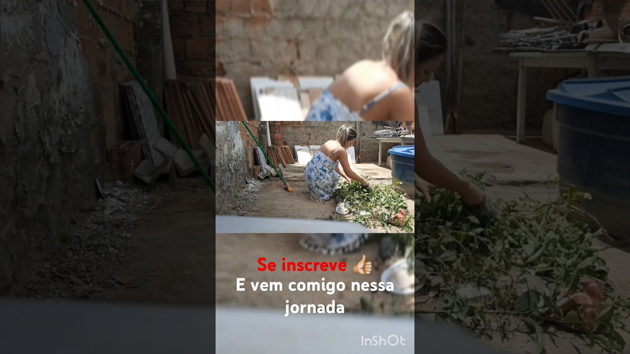 Limpei o quintal/ se inscreve e vem comigo🤝🥰  #limpezadom&eacute;stica
